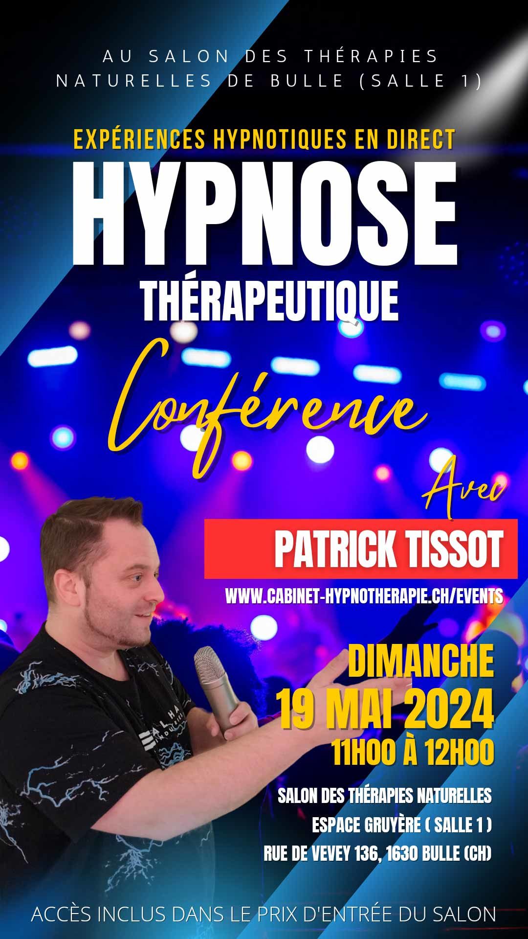 Conférence hypnose, bulle en suisse